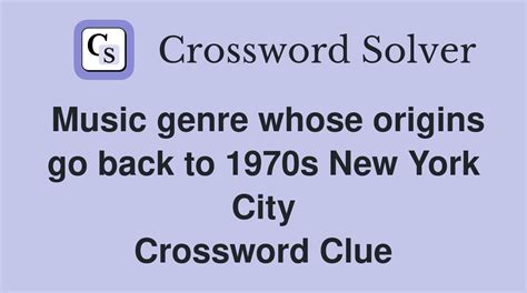 Music Genre whose origins go back to 1970s New York City: A Detailed Exploration