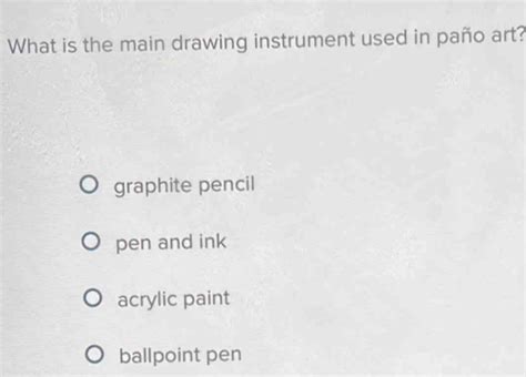 What Is the Main Drawing Instrument Used in Paño Art: A Multidimensional Exploration